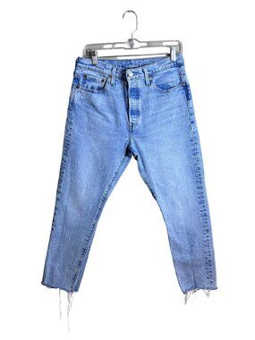 Levi’s 501 Skinny Jeans Light Wash Premium Distressed